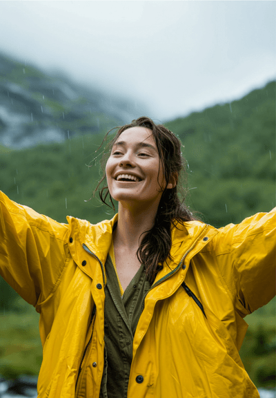 Imagem de mulher alegre